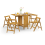 Savoy Folding Dining Set with 4 Chairs Light Oak 2