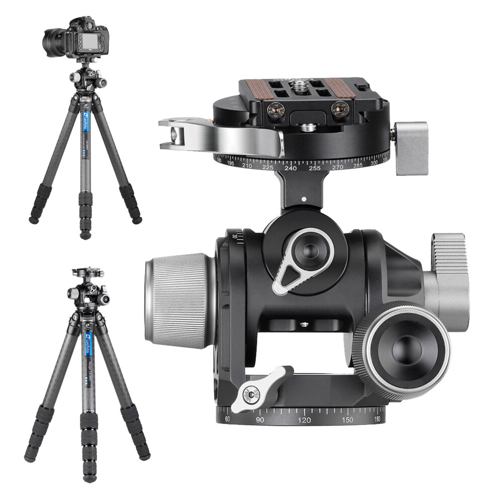 Leofoto G4pcl Geared Ball Head With Plate Arca Compatible Np-60 Black 6951617009853
