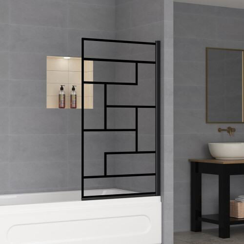 Living And Home 180 Degree Rotation Over Bath Shower Screen 1