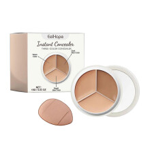 eelhope three-color concealer naturally covers dark circles, spots, acne marks, brightens skin tone concealer
