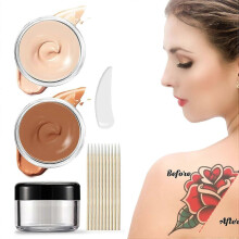 Tattoo Cover Up Makeup, Full Coverage Concealer Cream, Waterproof & Sweatproof Concealer for Scars, Vitiligo, Dark Spots – Lon