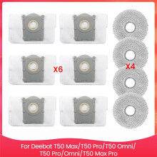 Accessory Kit for Deebot T50 Max T50 Pro T50 Omni T50 Pro Omni T50 Max Pro Vacuum Cleaner Mop Pads Dust Bags