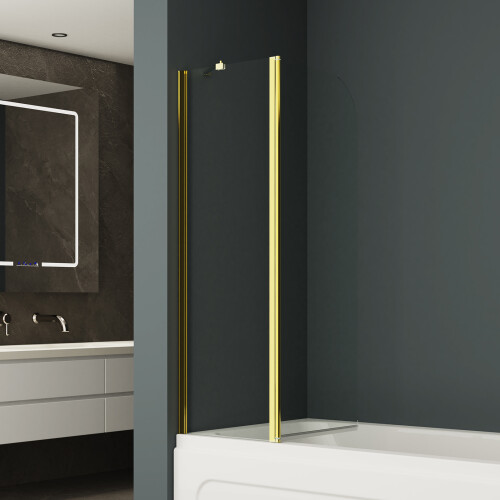 Living And Home 2-Section 180°Pivot Over Bath Shower Screen 1