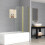 Living And Home 2-Section 180°Pivot Over Bath Shower Screen 3