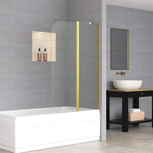 Living And Home 2-Section 180°Pivot Over Bath Shower Screen 2