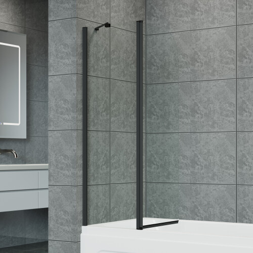 Living And Home 2-Section 180°Pivot Over Bath Shower Screen 1