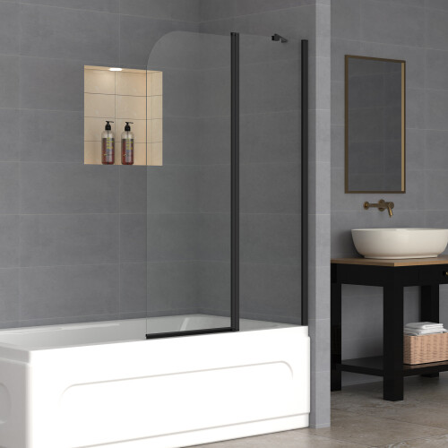 Living And Home 2-Section 180°Pivot Over Bath Shower Screen 2
