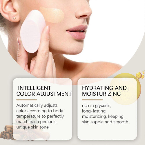 Temperature-changing concealer foundation moisturizing natural concealer moisturizing non-smudge liquid foundation 30ml 2