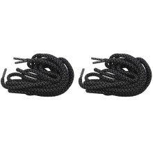 2 Pcs 120Cm Laces Round Bottom Safety Laces Shoe Tapes Laces Reflective Color: Black