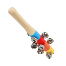 Houten Hand Shaker Bell Handheld Sound Maker Chime Instrument-3