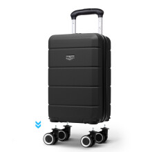 LUGG Jetset 40cm Suitcase Hard Shell ABS, 40 x 30 x 20 cm (wheels off), 19L, Black