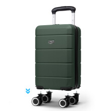 LUGG Jetset 40cm Suitcase Hard Shell ABS, 40 x 30 x 20 cm (wheels off), 19L, Army Green