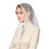 Romantische polyester bruidssluier met ingewikkeld-Wit 1