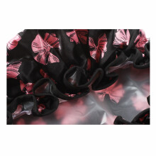 printing Wave point Waterproof shower cap(black)