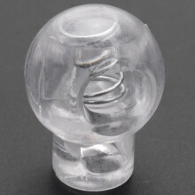 Cord Locks Ends Spring Stop Toggles 6.5mm Dia Hole 20pcs Clear White