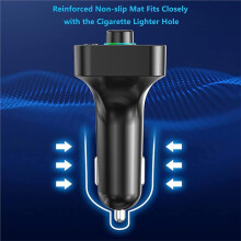 Auto FM Transmitter, 5.0 Auto Mp3 Player mit LED-Display, 7-Farbige Hintergrundbeleuchtung Dual USB Auto Radio Adapter