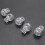 Cord Locks Ends Spring Stop Toggles 6.5mm Dia Hole 20pcs Clear White 7
