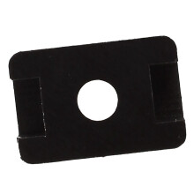 Schwarz 9mm Kabelbindermontage Sattel Typ Kunststoff Aderbuendel Halter 100Stk