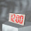 LED Mirror Alarm Clock Digital Snooze Table Clock Wake  Light  Temperature Display Home Decoration Clock Red 6