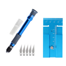 Slide T Ruler Engraving Knife Pen Kit Scribing Cutting Auxiliary Tool for DIY Cutting Plastic Plates & Engraving Lines