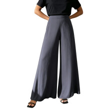 Temperamentvolle Damenhose mit weitem Bein für-Grau XXL