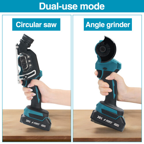 2 in 1 Cordless Mini Circular Saw & Angle Grinder - Brushless Motor 1