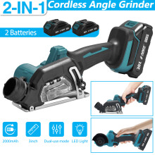 2 in 1 Cordless Mini Circular Saw & Angle Grinder - Brushless Motor