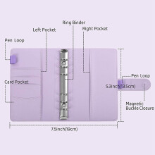 12 Pieces of Transparent Plastic A6 Binder Envelopes,Waterproof Cash Budget Envelope System,with Label Stickers C