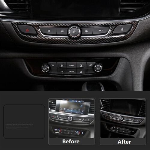 For  Regal 2017 2018 2019 Car Center Control Multimedia Adjust CD Panel Cover Trim Frame Decor Sticker Accessories 2