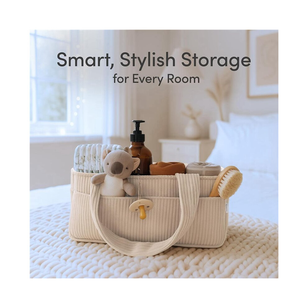 2X Baby Diaper Caddy Organizer for Changing Table - Stylish Nursery Storage Basket, Newborn