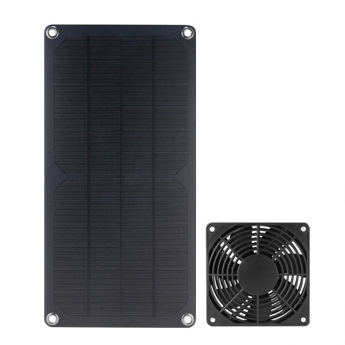 10W Solar Powered 3W  Ventilador Extractor PortáTil 1