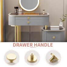 5 Pcs Gold Cabinet Knobs Pure Copper Decorative Round Knobs Handle Pulls Wall Hook Hardware for Kitchen Cabinets
