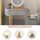 5 Pcs Gold Cabinet Knobs Pure Copper Decorative Round Knobs Handle Pulls Wall Hook Hardware for Kitchen Cabinets 1