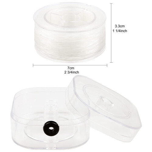 Elastic String for Bracelet Making - Stretchy Bead String - Stretch Cord for Jewelry Making Crystal String (Clear,0.7Mm) 1