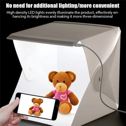 Lightbox Light Box  Photo Studio Box Photography Box Light Studio Shooting Tent Box Kit Multiple Color Backdrops 2
