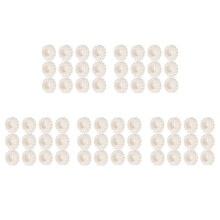 Napkin Ring 60-Piece Set, White Pearl Wedding Napkin Buckle Table Decoration