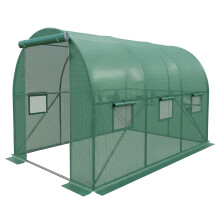 Polytunnel Greenhouse Poly Tunnels Gardening Walk In Pollytunnel Tent w/ Steel Frame