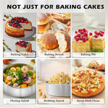 8 Inch Cake Pan - 3PCS Stainless Steel Round Layer Cake Baking Pans with 100 PCS Parchment Paper, Round Bakeware