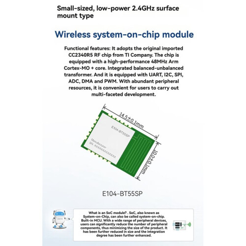 CC2340R5 2.4GHz Wireless Module  5.4 SOC Module with PCB Antenna Zigbee/Thread/ Proprietary Systems 2