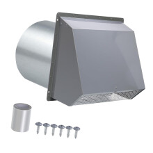 Drogerventilatiekap Wandventilatie-uitlaat-Nee. 9 8 inch grijs
