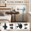 Side Table Adjustable Height Wooden Top Portable Stand 4