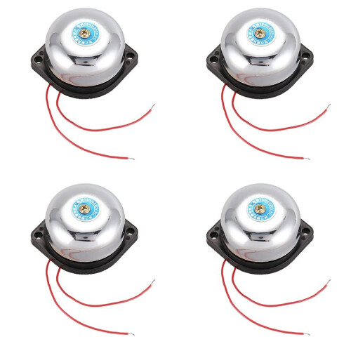 4pcs 55mm Diameter Fire Alarm Electric Gong Bell AC 220V