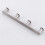 Towel Hook Stainless Steel, Robe Hook Wall Mount Drilled, Coat Hook Wall Hook Drilling,Door Hook Silver 4 Hook 5