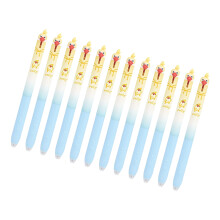 12Pcs Animal Print Erasable Gel Pen with 0.5MM-Banana yellow