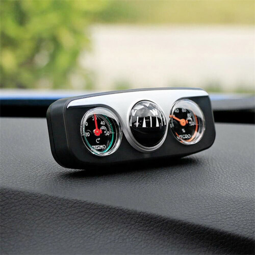 (LC 3) 3-in-1 Car Compass with Thermometer