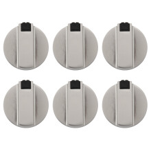 Stoves Cooker Knobs,Oven Knob 6pcs,Zinc alloy 6mm Universal Silver Gas Stove Control Knobs Adaptors Oven Rotary Cooking Surface Control Locks