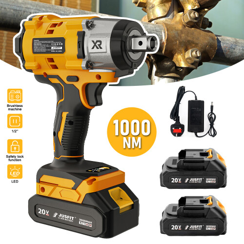(With 2 Battery) Impact Wrench 1000NM Power Tool 1
