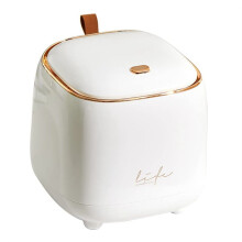 Countertop Trash Can , Waste Can with Press Type Lid, 0.5 Gallon/1.5 Liter Wastebasket Trash Can Dispenser,White