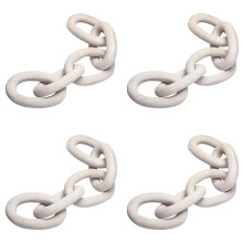 4X Wood Chain Link Decor,21.6 Hand Carved Decorative Wood Chain,Contemporary Home Decor for Farmhouse Shelf&Side Table A