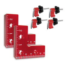90 Degree Positioning Squares 2 Pack, Aluminium Alloy Clamping Squares for Woodworking, Clamping Assembly Squares